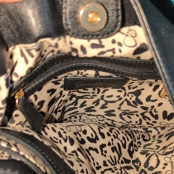 Jessica Simpson Black Studded Shoulder Bag - Picture 5 of 13